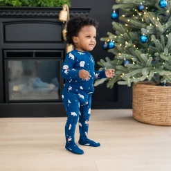 Zippered Footie in Frosty Friends