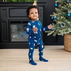 Zippered Footie in Frosty Friends