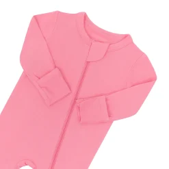 Zippered Footie in Guava