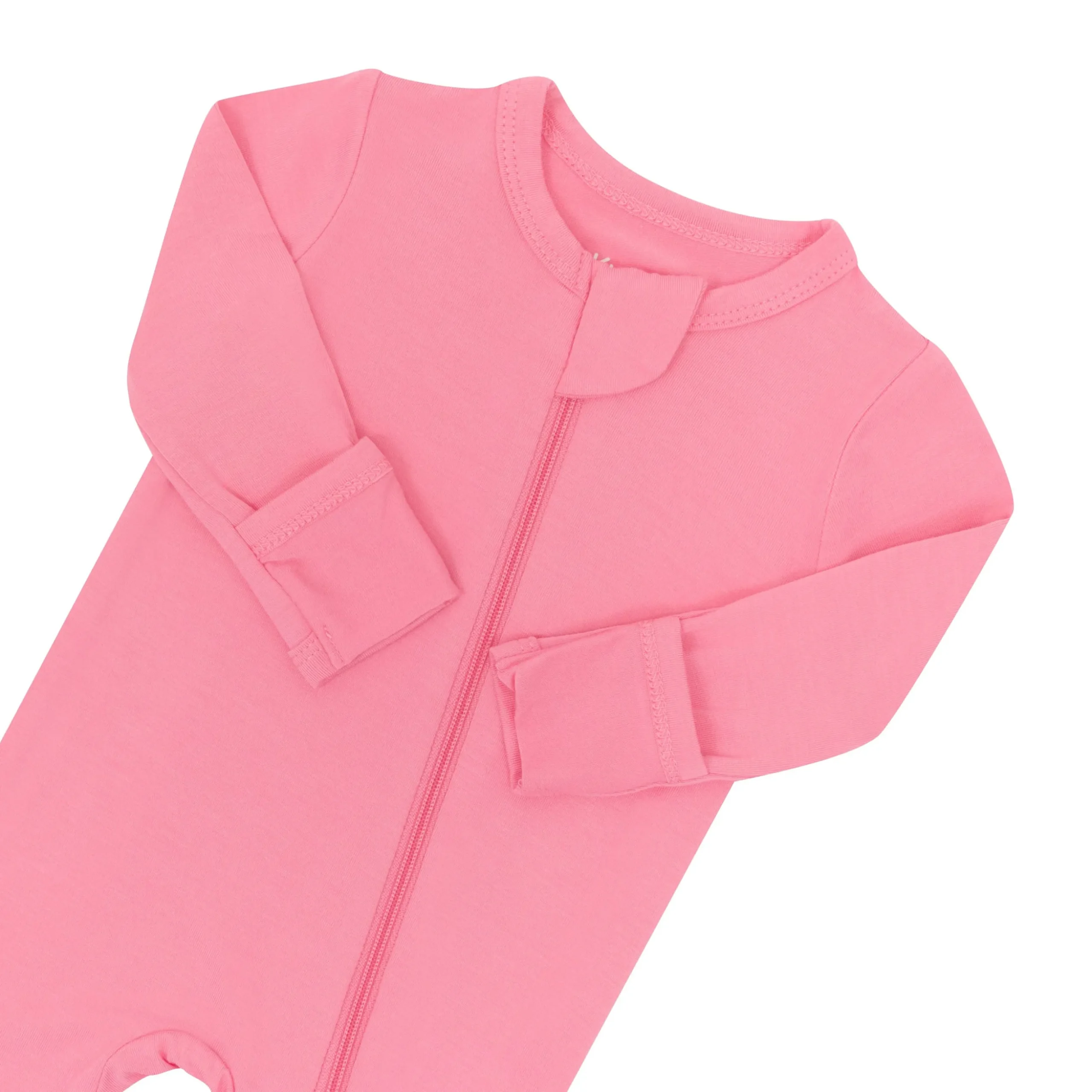 Zippered Footie in Guava