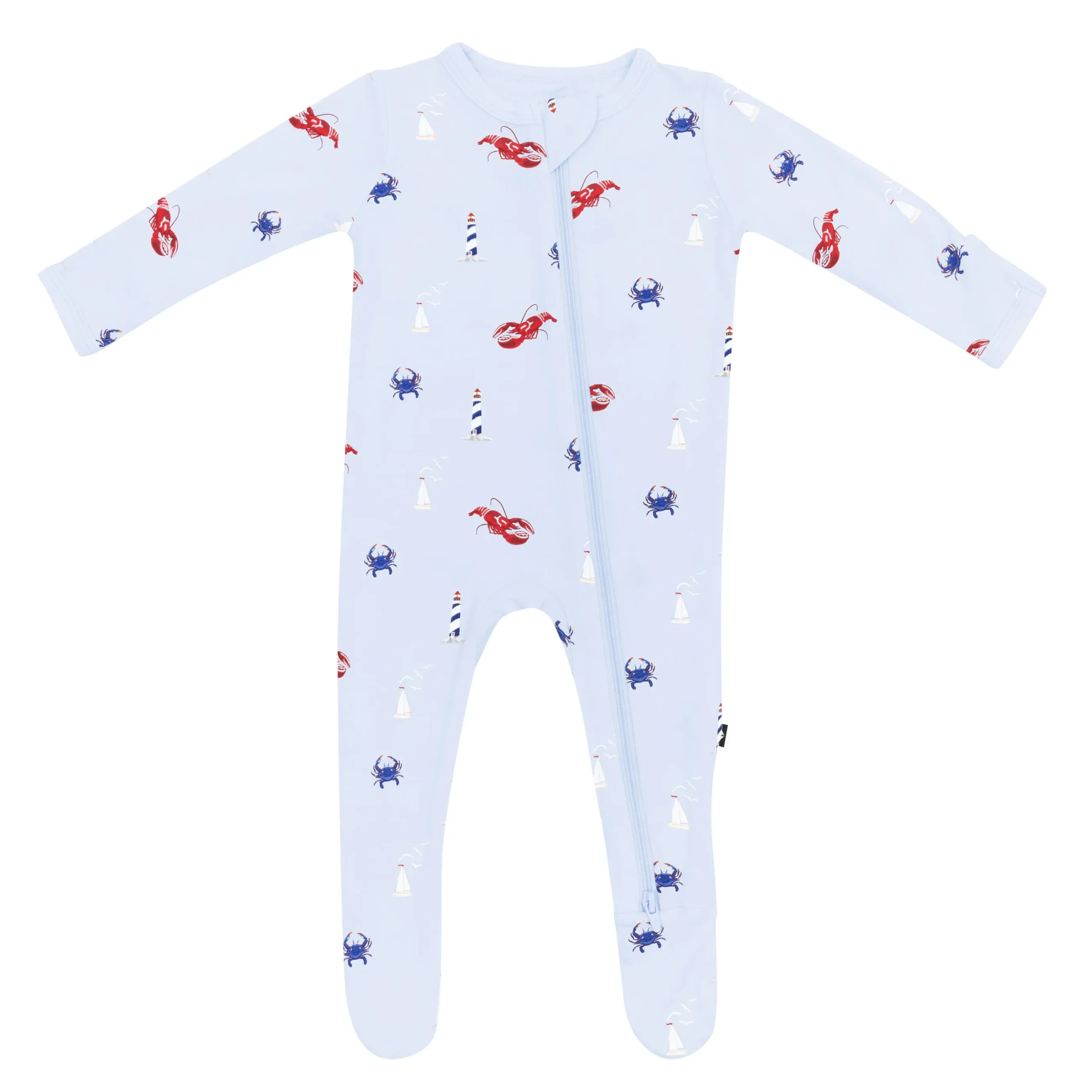 Zippered Footie in Harbor