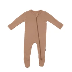 Zippered Footie in Latte