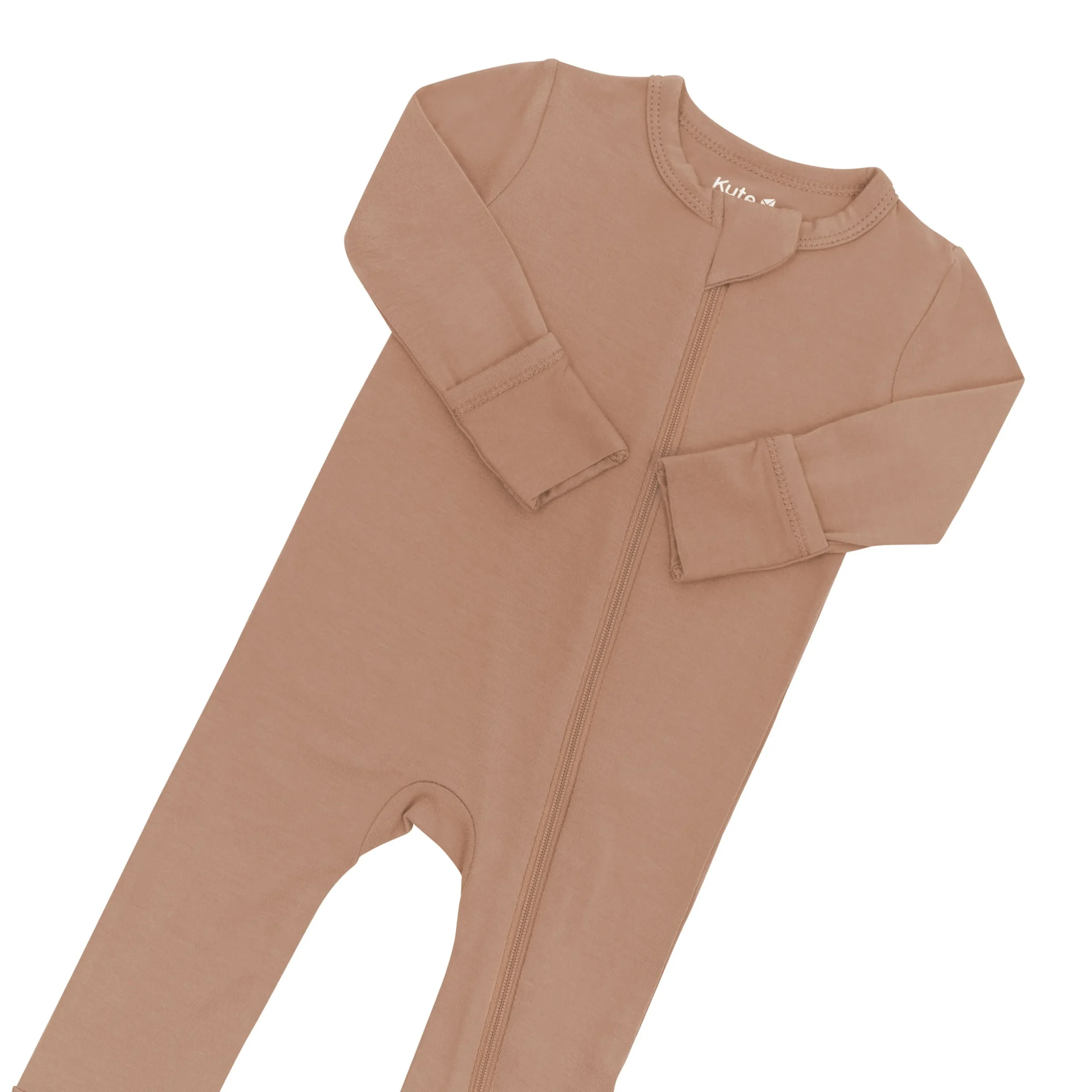 Zippered Footie in Latte