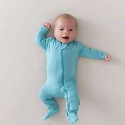 Zippered Footie in Makai