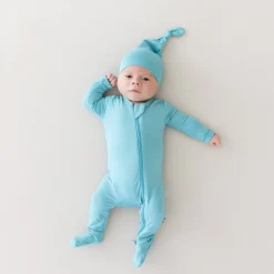 Zippered Footie in Makai