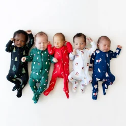 Zippered Footie in Merry and Bright