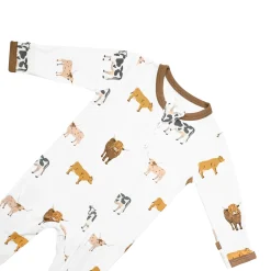 Zippered Footie in Moo