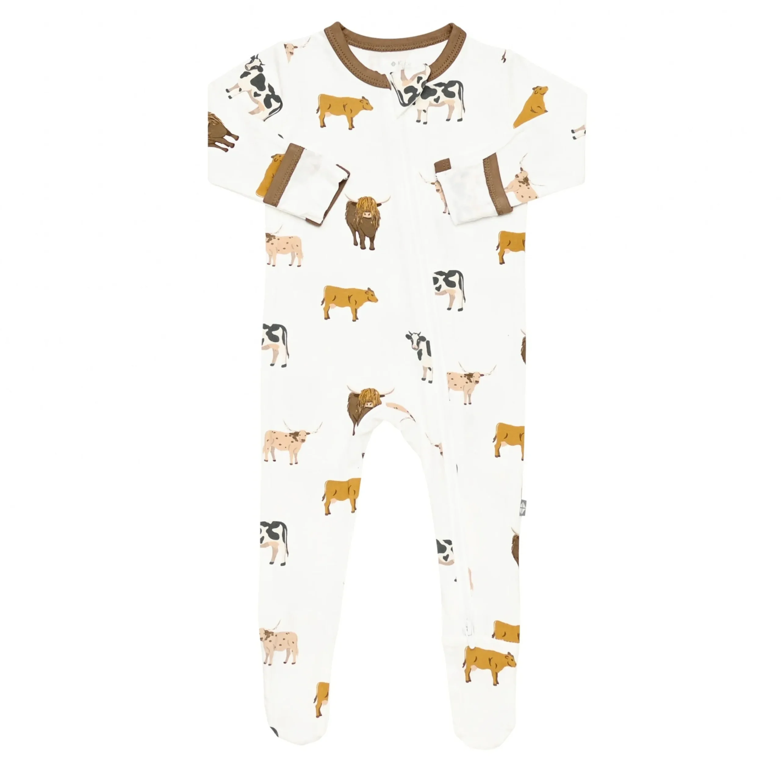 Zippered Footie in Moo