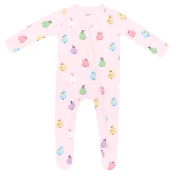 Zippered Footie in Pastel Ghost