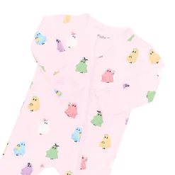 Zippered Footie in Pastel Ghost