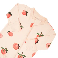 Zippered Footie in Peach