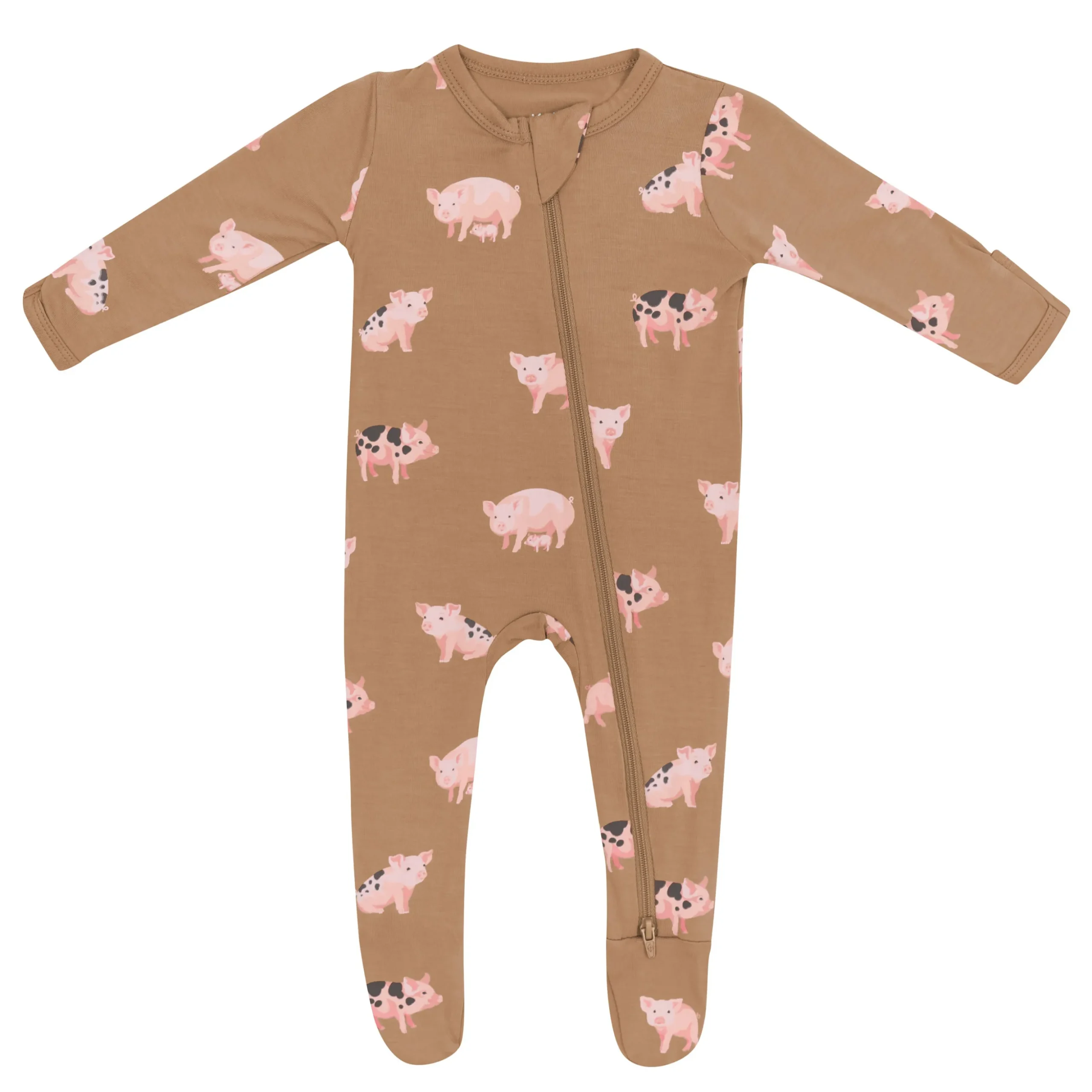 Zippered Footie in Pig