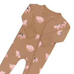 Zippered Footie in Pig
