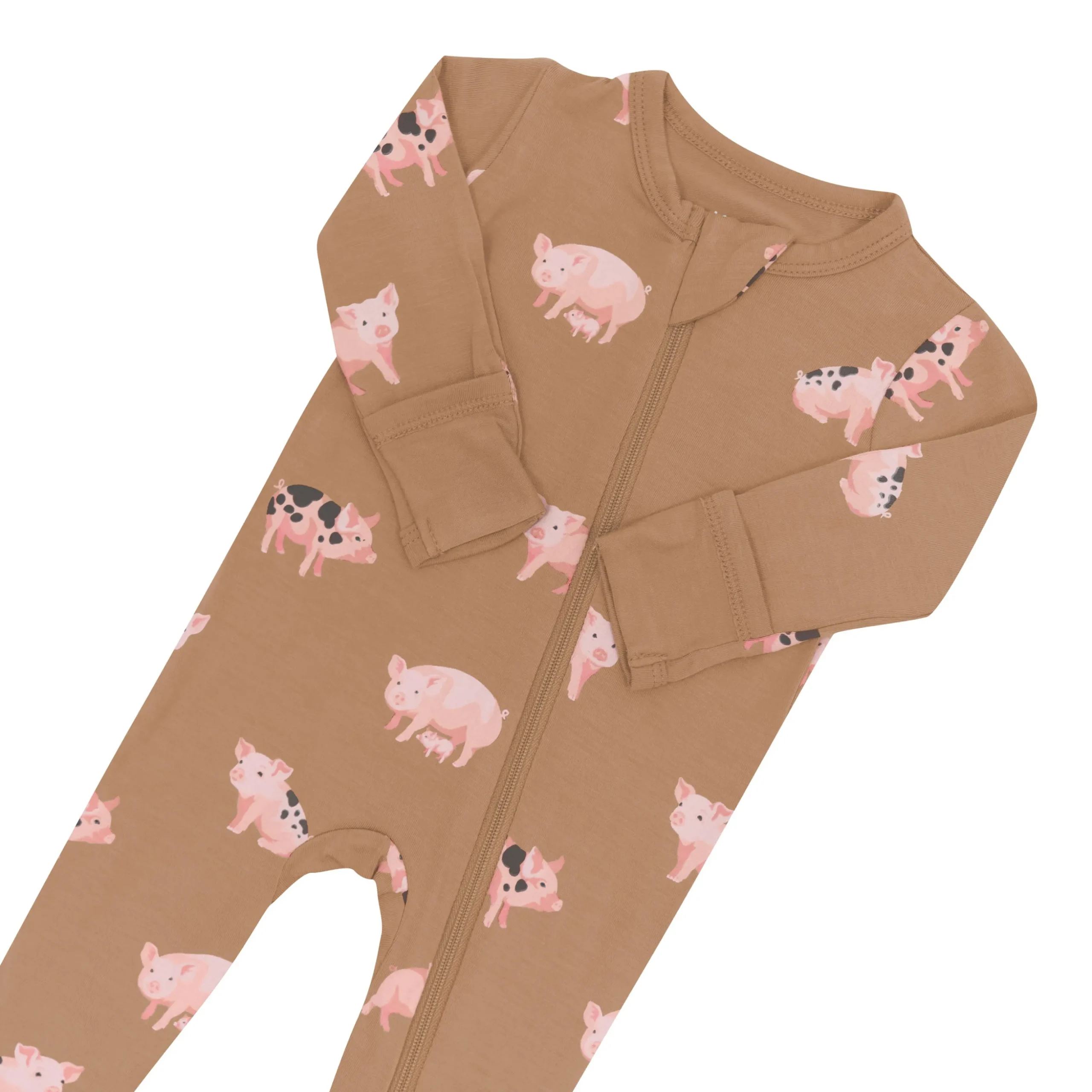 Zippered Footie in Pig