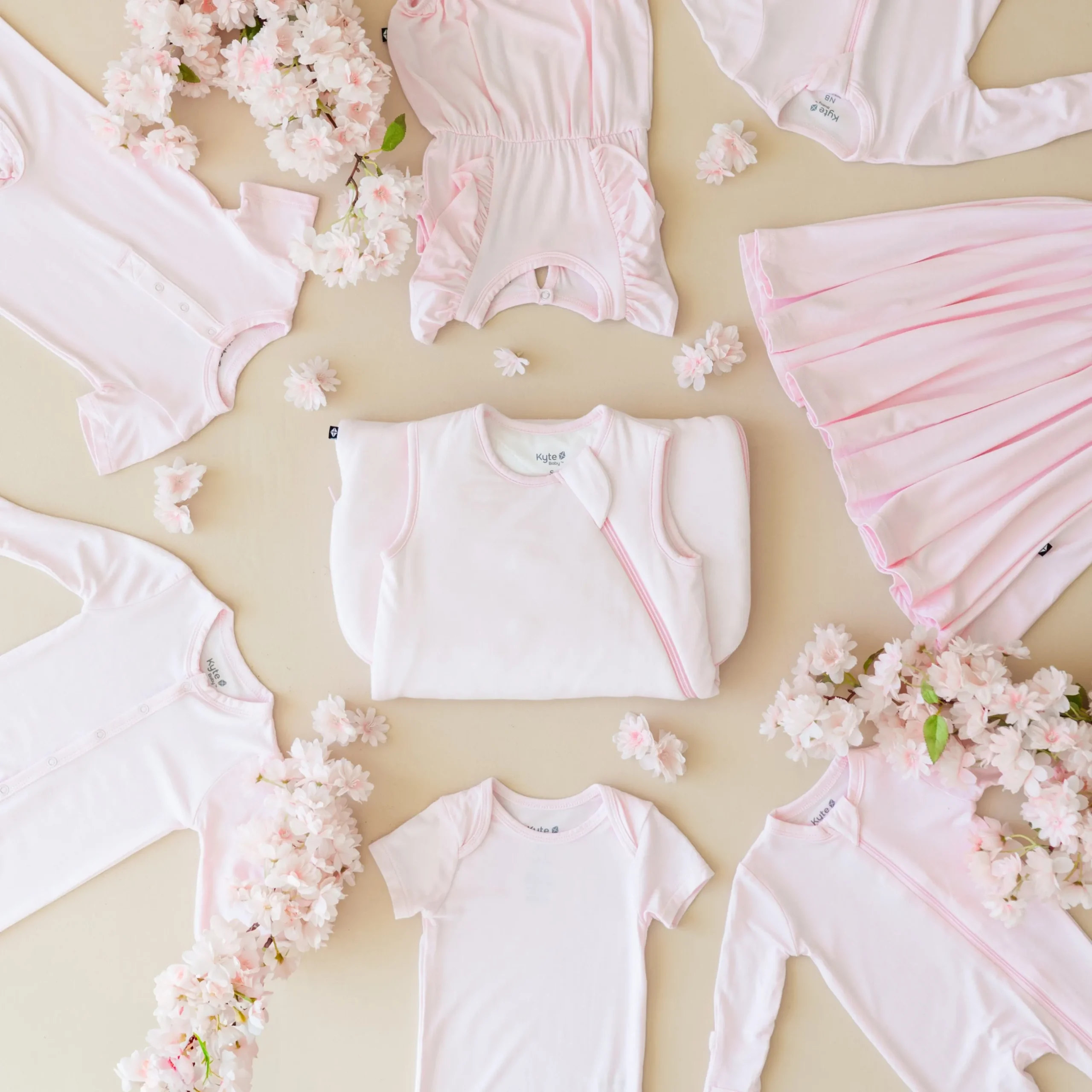 Zippered Footie in Sakura