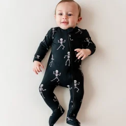 Zippered Footie in Skeleton