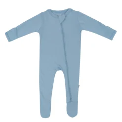 Zippered Footie in Slate