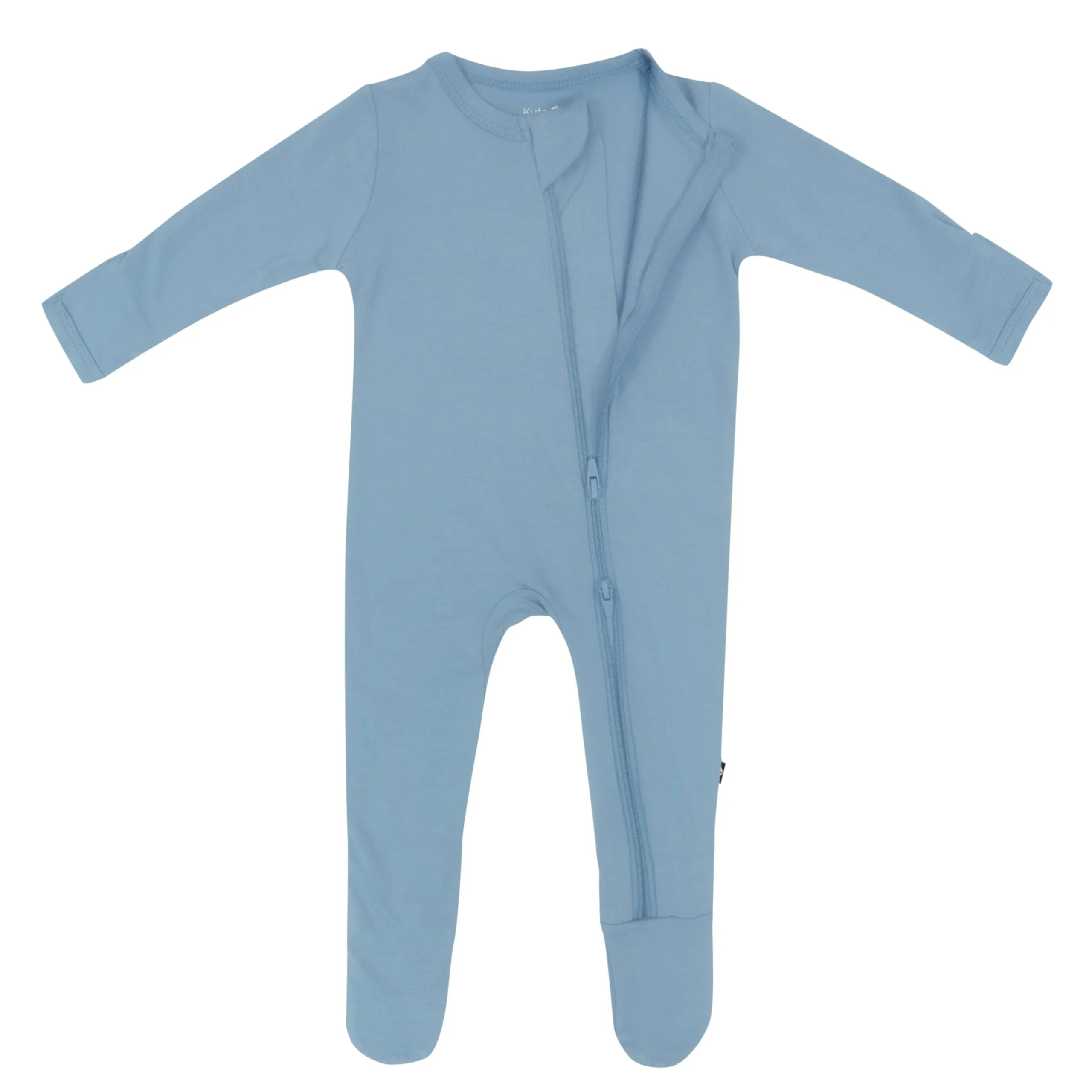 Zippered Footie in Slate
