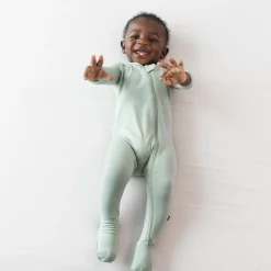 Zippered Footie in Thyme