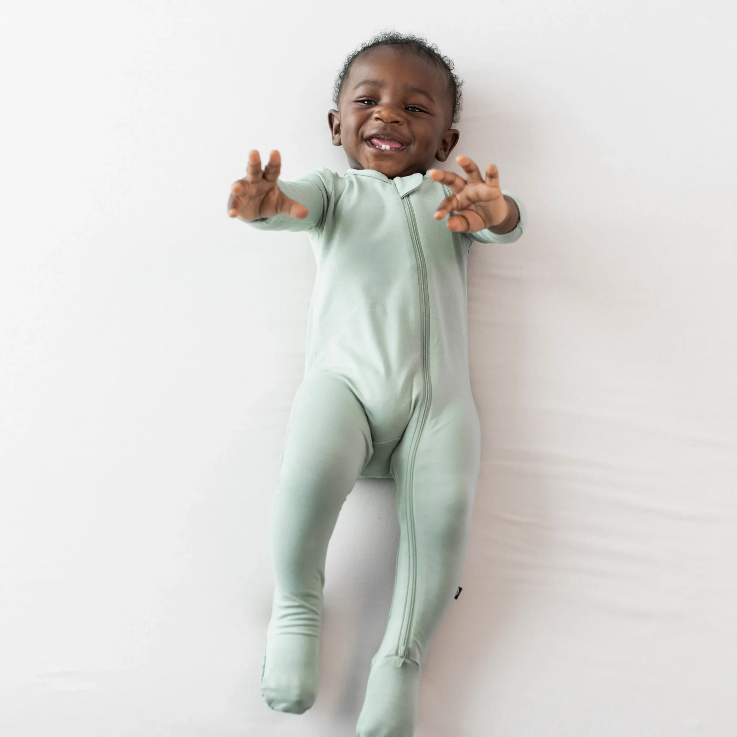 Zippered Footie in Thyme