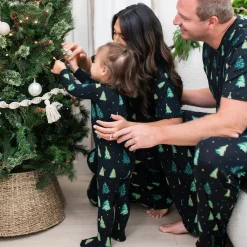 Zippered Footie in Twinkle Tree