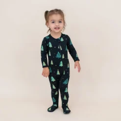 Zippered Footie in Twinkle Tree