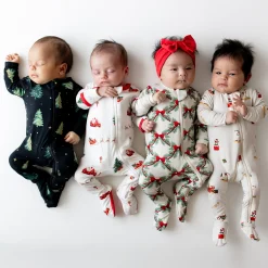 Zippered Footie in Twinkle Tree
