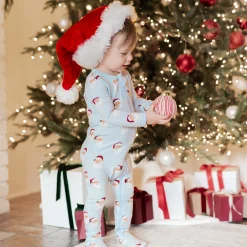 Zippered Footie in Vintage Santa