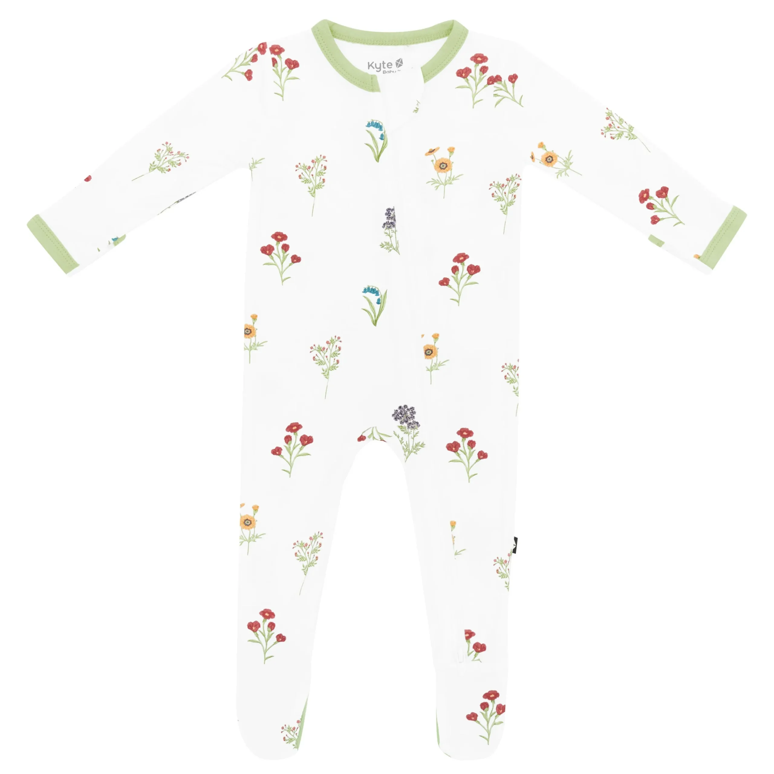 Zippered Footie in Wildflower