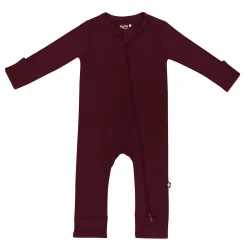 Zippered Romper in Burgundy