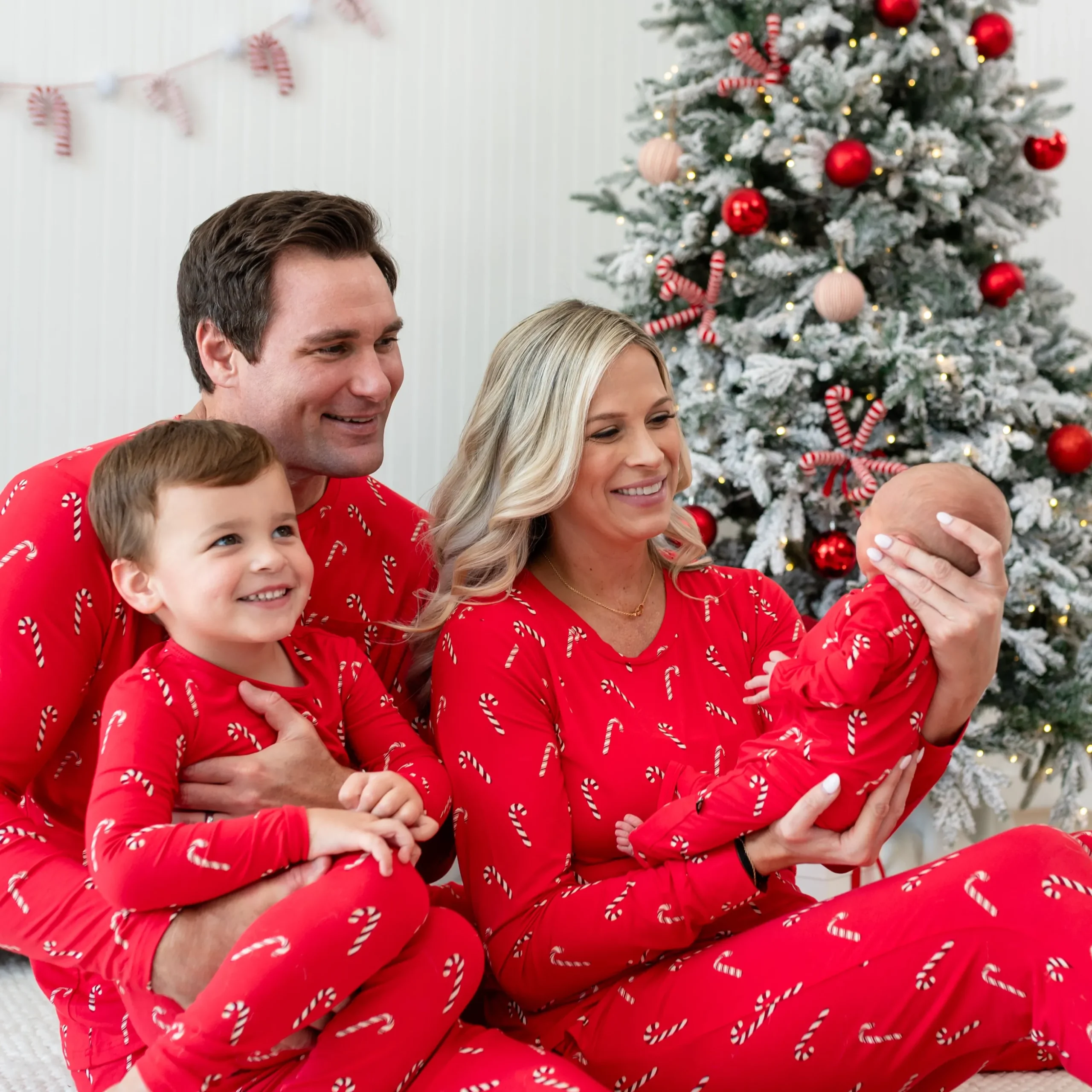 Zippered Romper in Candy Cane