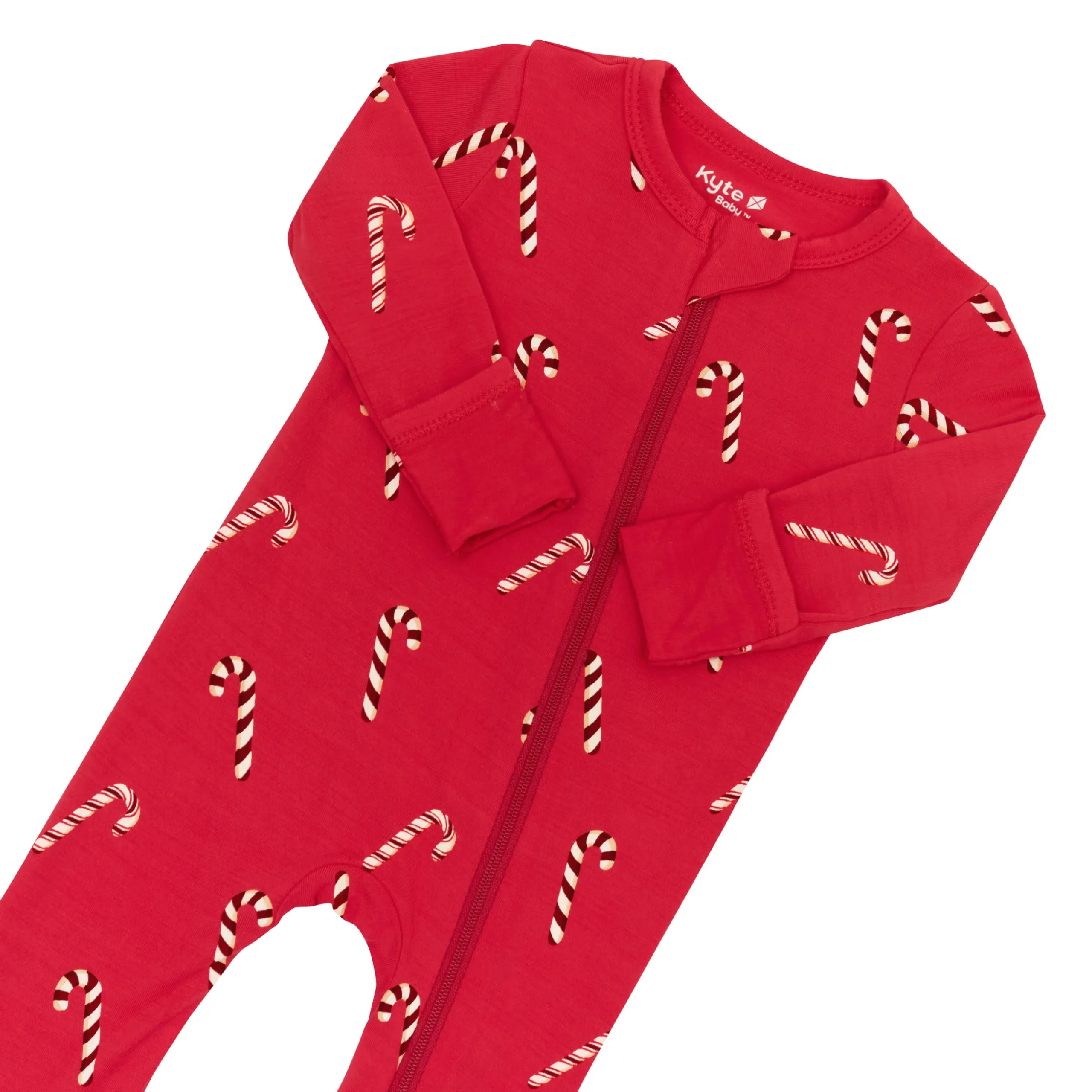 Zippered Romper in Candy Cane