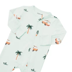 Zippered Romper in Dew Surf