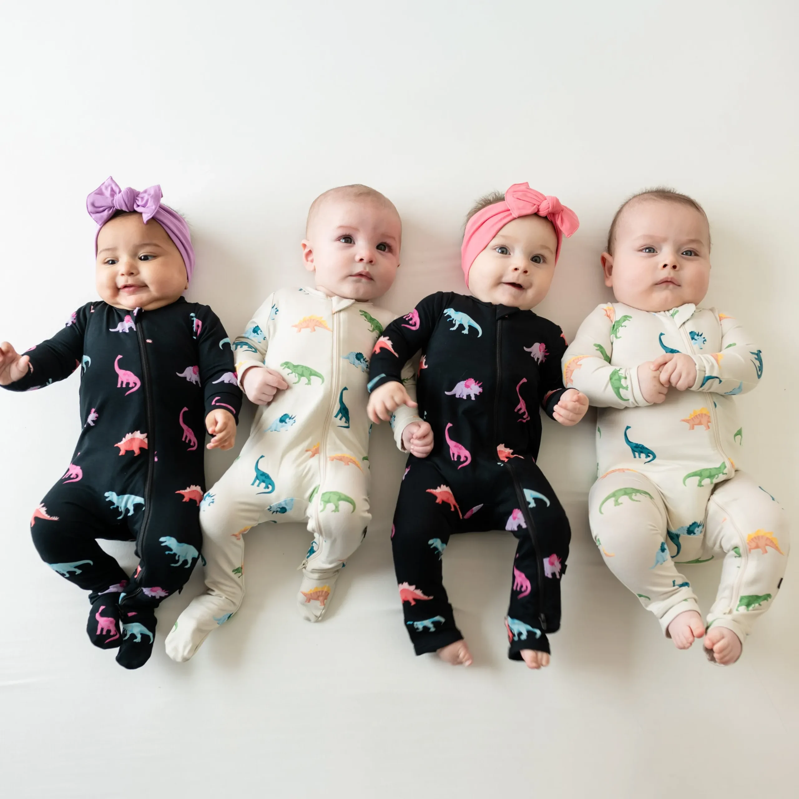 Zippered Romper in Ecru Roar