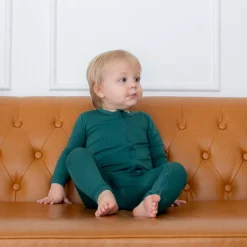 Zippered Romper in Emerald