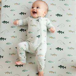 Zippered Romper in Fishing