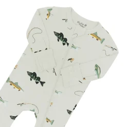 Zippered Romper in Fishing
