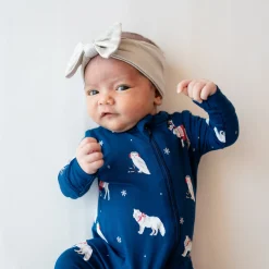 Zippered Romper in Frosty Friends