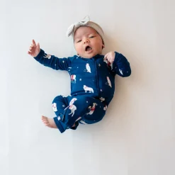 Zippered Romper in Frosty Friends