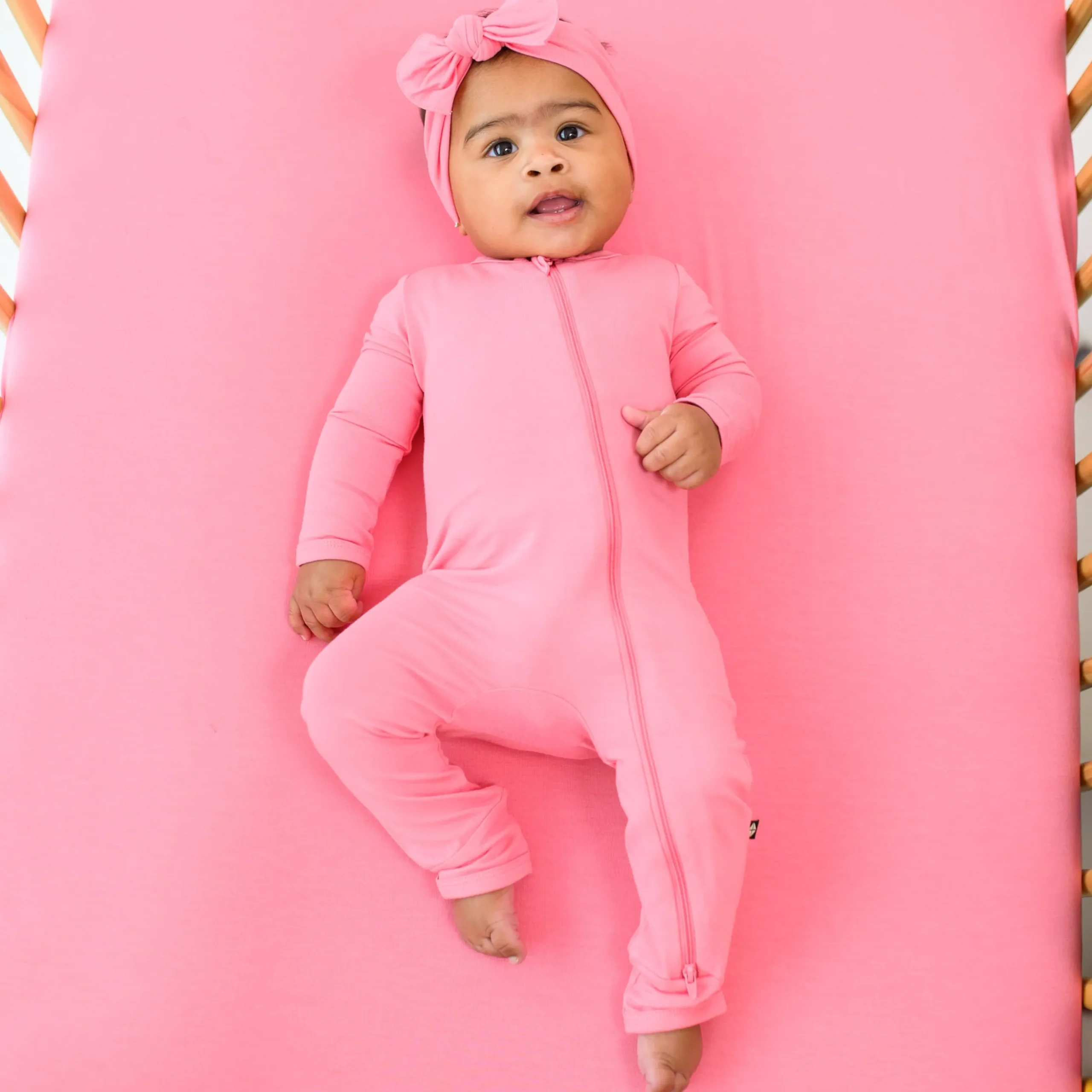 Zippered Romper in Guava