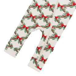 Zippered Romper in Holiday Bow