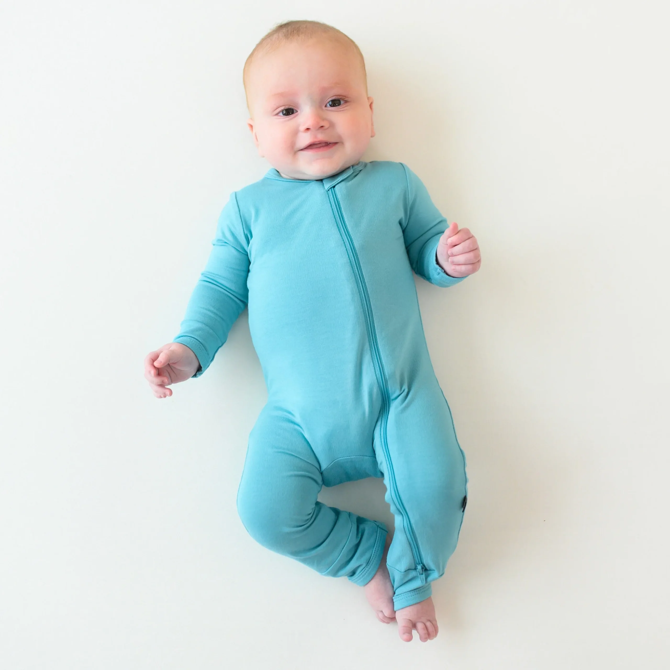Zippered Romper in Makai