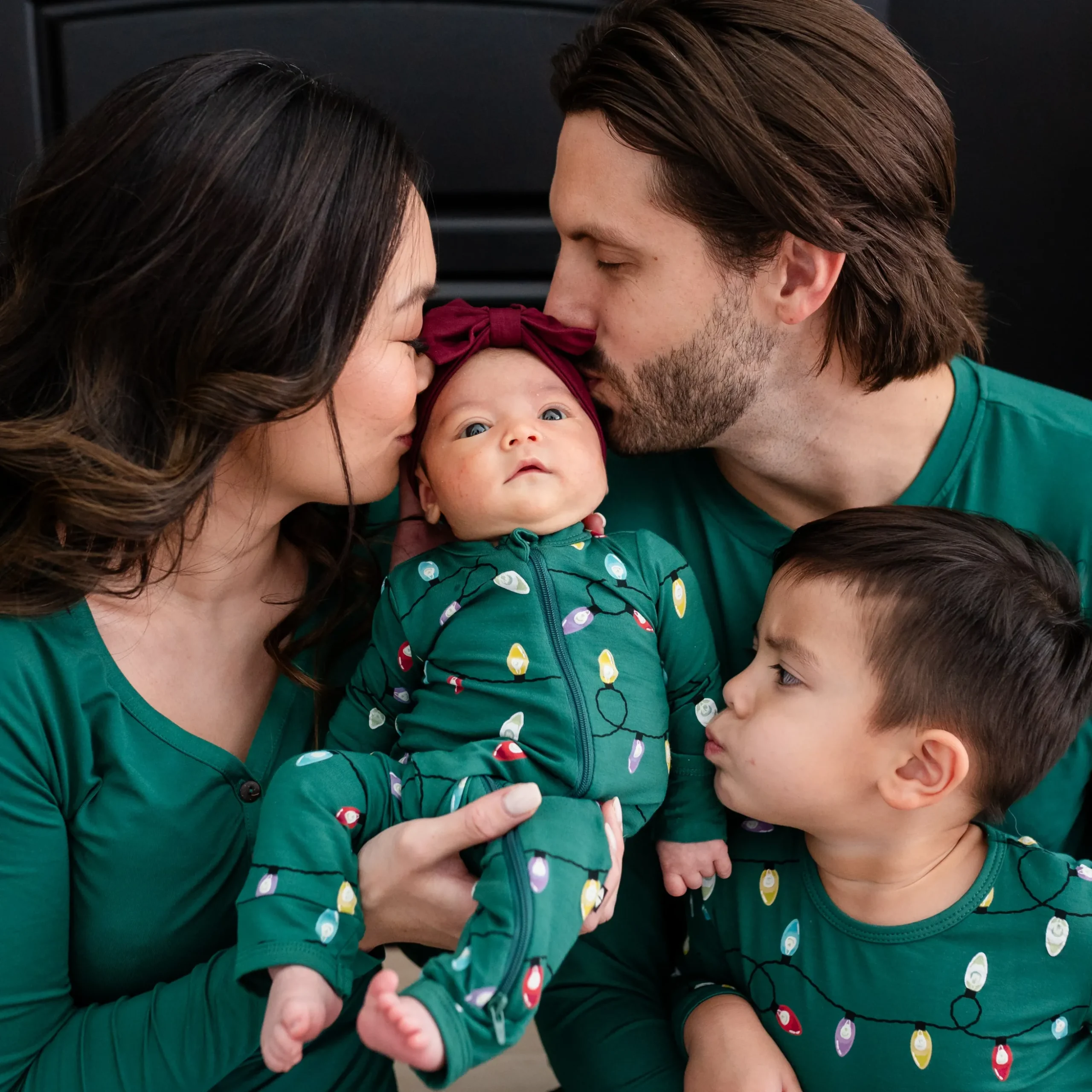 Zippered Romper in Merry and Bright