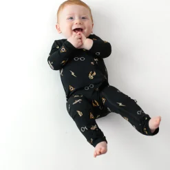 Zippered Romper in Midnight Icon