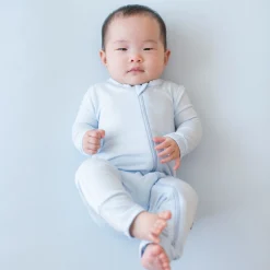 Zippered Romper in Mist