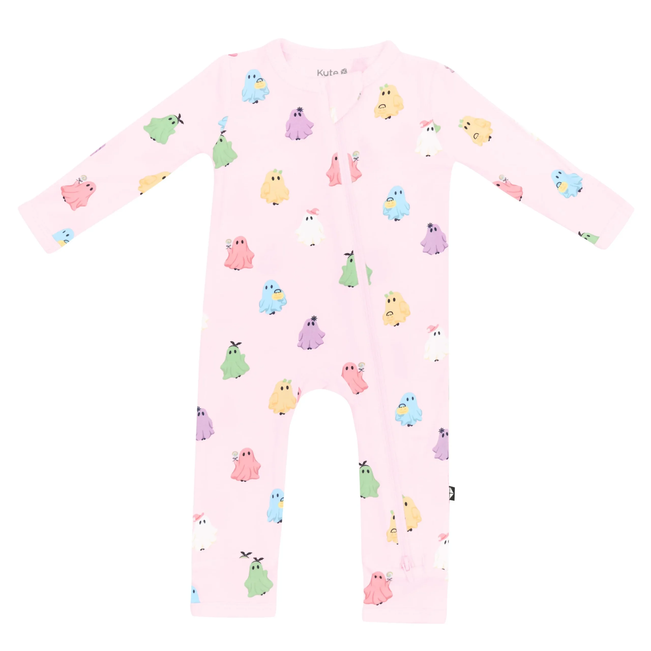 Zippered Romper in Pastel Ghost