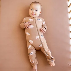 Zippered Romper in Pig