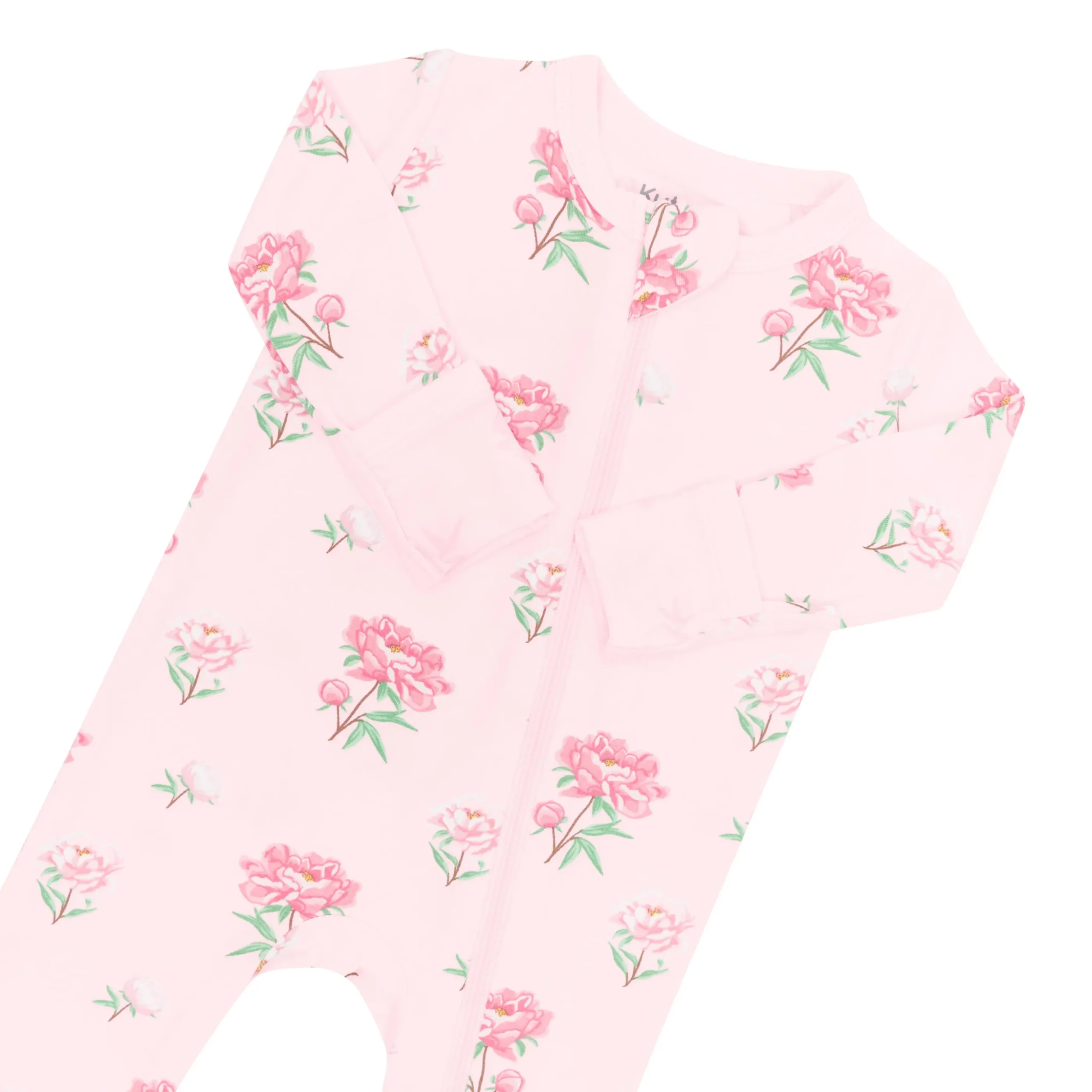 Zippered Romper in Sakura Peony