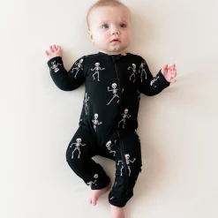 Zippered Romper in Skeleton