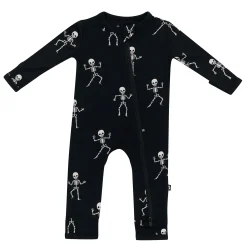 Zippered Romper in Skeleton